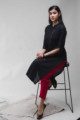 Image for Kusvaa Ws629 Tamrillo Red Kurta Pant Set Sitting