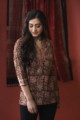 Image for Kusvaa Ws633 English Walnut Short Kalamkari Kurti Look