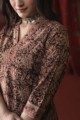 Image for Kusvaa Ws633 English Walnut Short Kalamkari Kurti Sleeves