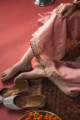 Image for Kusvaa Ws634 Persian Plum Red Upada Silk Complete Set Bottom