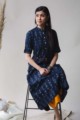 Image for Kusvaa Ws637 Mirage Blue Ikat Kurta Front 2