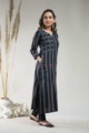 Image for Kusvaa Ws639 Black South Cotton Straight Fit Kurta Side