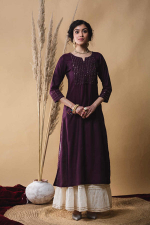 Image for Kusvaa Ws641 Madeira Cotton Silk Set With Moti Handwork Featured