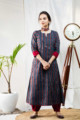 Image for Kusvaa Ws643 Pankti Ajrakh Kurta With Kantha Work 1 Front