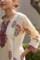 Image for Kusvaa Wsr162 Mongoose Handblock Print Kurta Closeup 2