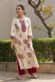 Image for Kusvaa Wsr162 Mongoose Handblock Print Kurta Front 2