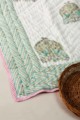 Image for Kusvaa Kaq107 Oxley Green Double Bed Quilt Look
