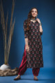 Image for Kusvaa Taf47 Woodsmoke Regular Wear Straight Fit Kurta Look