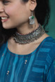 Image for Kusvaa Ws651 Varuna South Cotton Kurta With Hand Kantha Work Earring