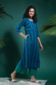 Image for Kusvaa Ws651 Varuna South Cotton Kurta With Hand Kantha Work Side