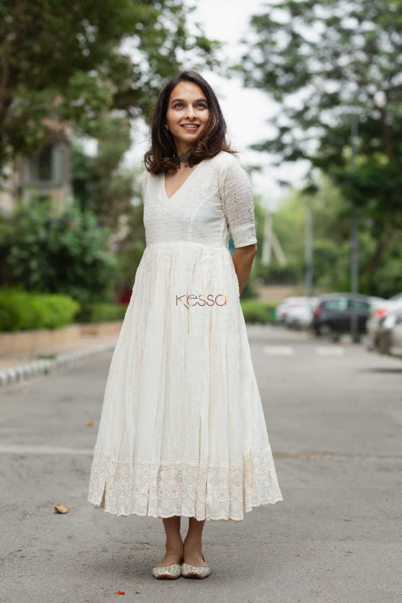 Image for Kusvaa Ws653 Airavata Schiffli Maxi Dress 1 Look
