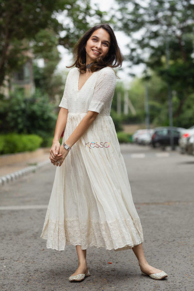 Image for Kusvaa Ws653 Airavata Schiffli Maxi Dress 1 Side 1