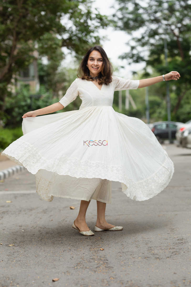Image for Kusvaa Ws653 Airavata Schiffli Maxi Dress 1 Side