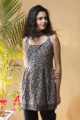 Image for Kusvaa Ws655 Gulshabbo Top With Ajrakh Print Short Kurti Side