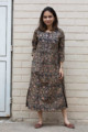 Image for Kusvaa Ws662 Cinder Black Kalamkari A Line Kurta 1 Front