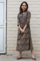 Image for Kusvaa Ws662 Cinder Black Kalamkari A Line Kurta 1 Look