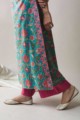 Image for Kusvaa Wsr166 Firoza Nila Block Printed Straight Fit Kurta Bottom
