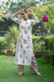 Image for Kusvaa Wsr169 Gulbahari Hand Block Printed Kurta With Pants Set 1 Front
