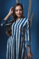 Image for Kusvaa Wsr173 Dharayein Kurta With Indigo Block Print Look