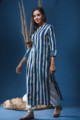 Image for Kusvaa Wsr173 Dharayein Kurta With Indigo Block Print Side