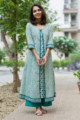 Image for Kusvaa Wsr175 Mayuri Hand Block Print Double Layered Kurta 1 Front