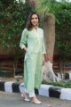 Image for Kusvaa Avdaf20 Highland Green Straight Fit Kurta Front