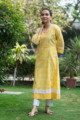 Image for Kusvaa Avdaf22 Paisely Peela A Line Kurta 1 Front