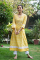 Image for Kusvaa Avdaf22 Paisely Peela A Line Kurta 1 Look