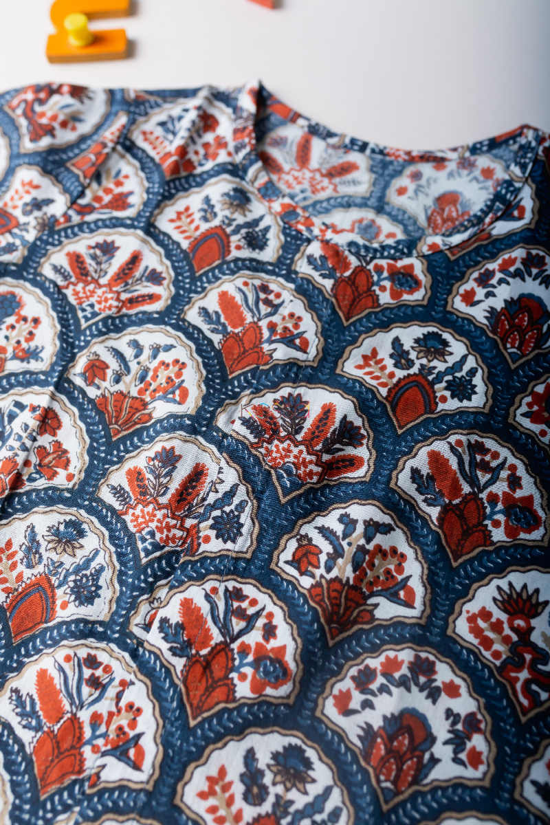 Image for Kusvaa Dek16 New Born (9 12 Months) Cloud Burst Blue Toddler Jammies Set Closeup