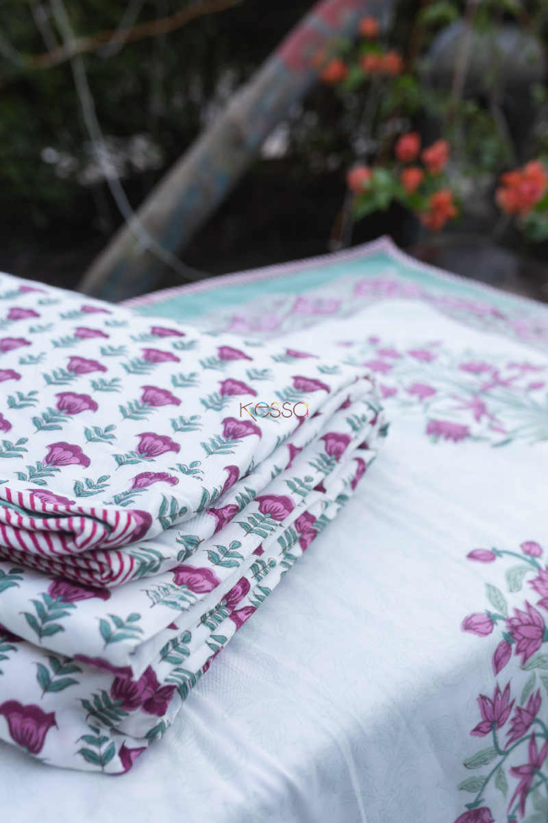 Image for Kusvaa Kad44 Flower Print Single Pair Dohar Closeup