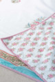 Image for Kusvaa Kad54 Persian Pink Flower Print Double Bed Dohar Closeup