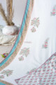 Image for Kusvaa Kad54 Persian Pink Flower Print Double Bed Dohar Front