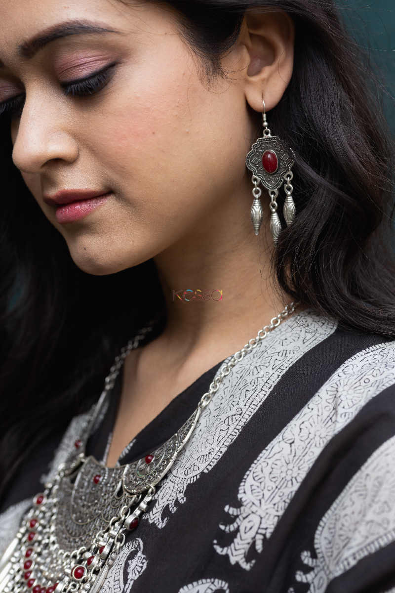 Image for Kusvaa Kpe64 Turkish Tribal Boho Earrings 1