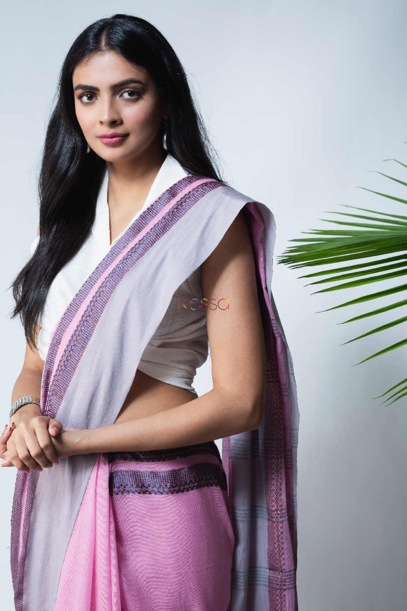 Image for Kusvaa Kuss06 Nalini Handwoven Cotton Saree Top