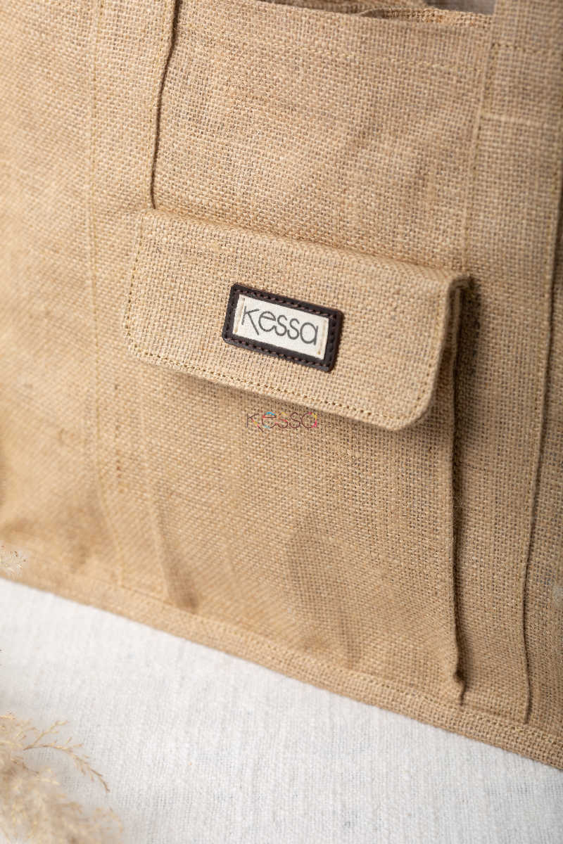 Image for Kusvaa Pia01 Jute Jhooli Utility Bag Closeup