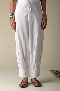 Image for Kusvaa Sap04 Muslin Cotton Crotia Lace Salwar White Featured New