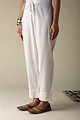 Image for Kusvaa Sap05 Muslin Cotton Printex Pants Offwhite Front New