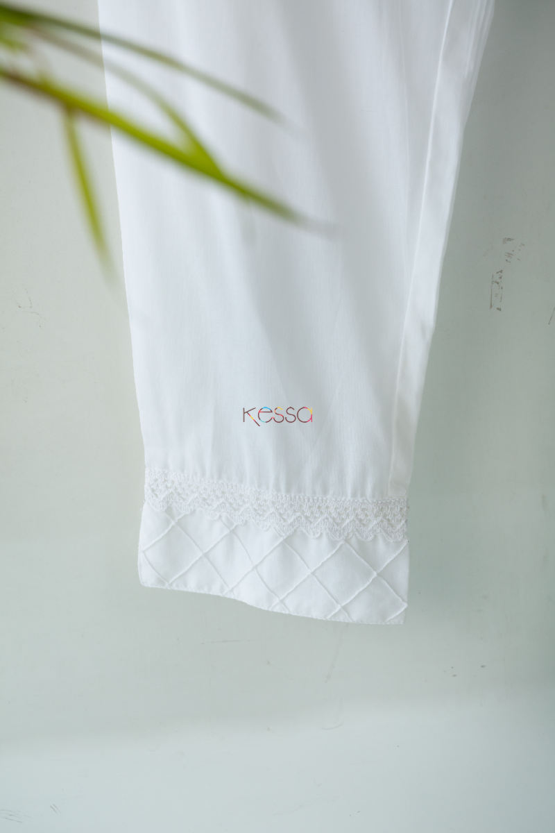Image for Kusvaa Sap05 Muslin Cotton Printex Pants White Bottom