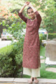 Image for Kusvaa Taf50 Copper Rust Regular Wear Cotton Kurta 1 Look