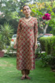 Image for Kusvaa Vcr27 Kusvaa Patram Cotton Angrakha Bagru Print Kurta 1 Front