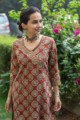 Image for Kusvaa Vcr27 Kusvaa Patram Cotton Angrakha Bagru Print Kurta 1 Top