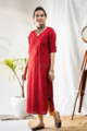Image for Kusvaa Vcr28 Yakuti Cotton Kurta With Gold Print Side