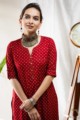 Image for Kusvaa Vcr28 Yakuti Cotton Kurta With Gold Print Top