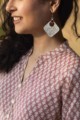 Image for Kusvaa Vcr30 Kapish Straight Fit Regular Wear Kurta Earring