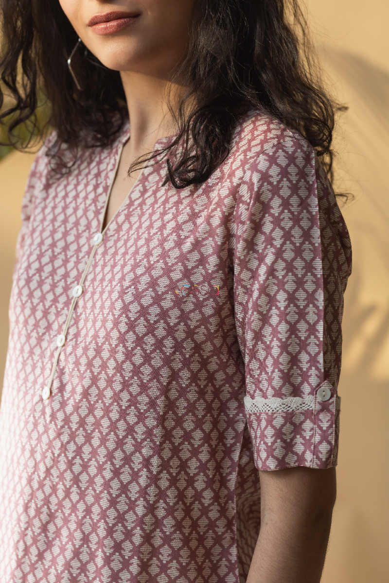 Image for Kusvaa Vcr30 Kapish Straight Fit Regular Wear Kurta Sleeves