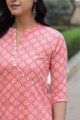 Image for Kusvaa Vcr32 Sea Pink Regular Wear Kurta Closeup