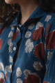 Image for Kusvaa Ws663 Neelini Cotton Short Top With Ajrakh Print Closeup
