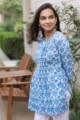 Image for Kusvaa Ws668 Ratnjyoti Short Kurta With Hand Block Print Look