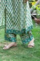 Image for Kusvaa Wsr Faded Jade Green Block Print Kurta Pant Set Bottom