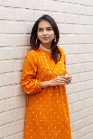 Bandhani Mirror Work Dress